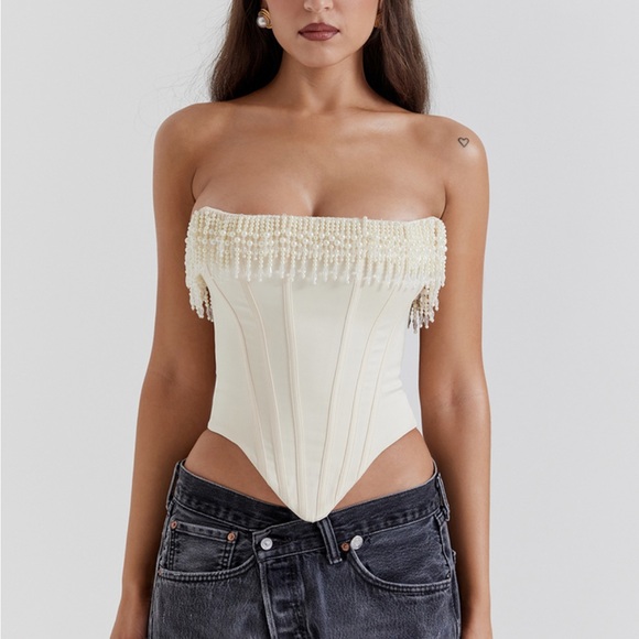 House of CB Tops - selling house of cb ‘aubrie’ beaded corset nwt size small